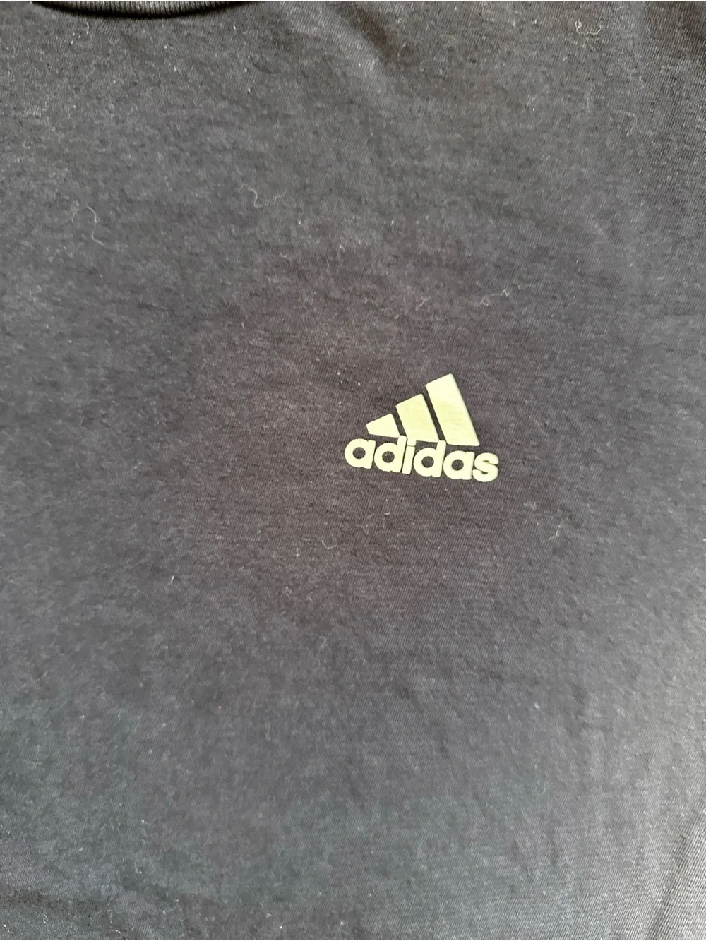 adidas Navy Short Sleeve Crewneck Tee with Small Logo